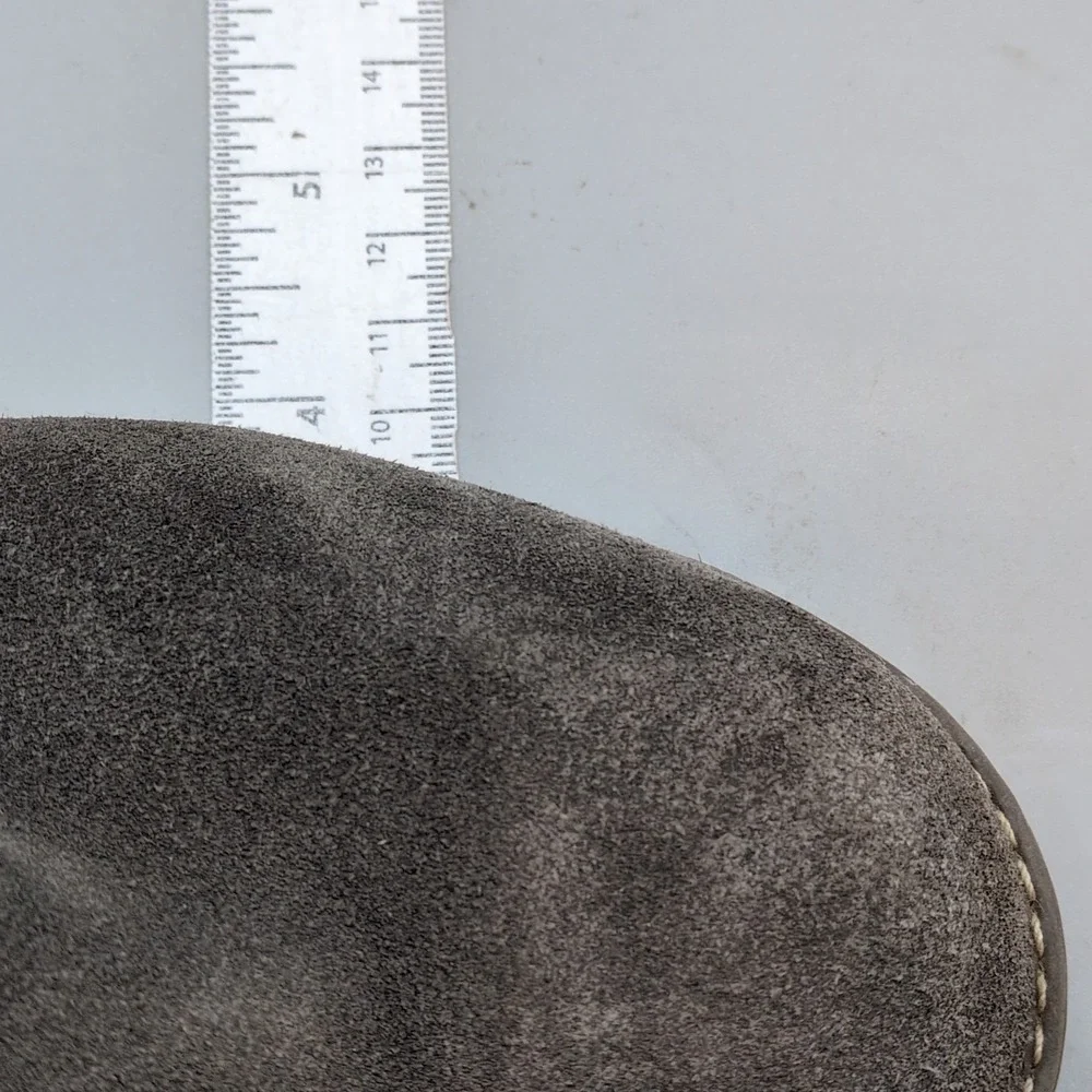 White Mountain Boots Womens Polarair Gray 7 Suede‎ Winter Shoes Fur Trim Pull On